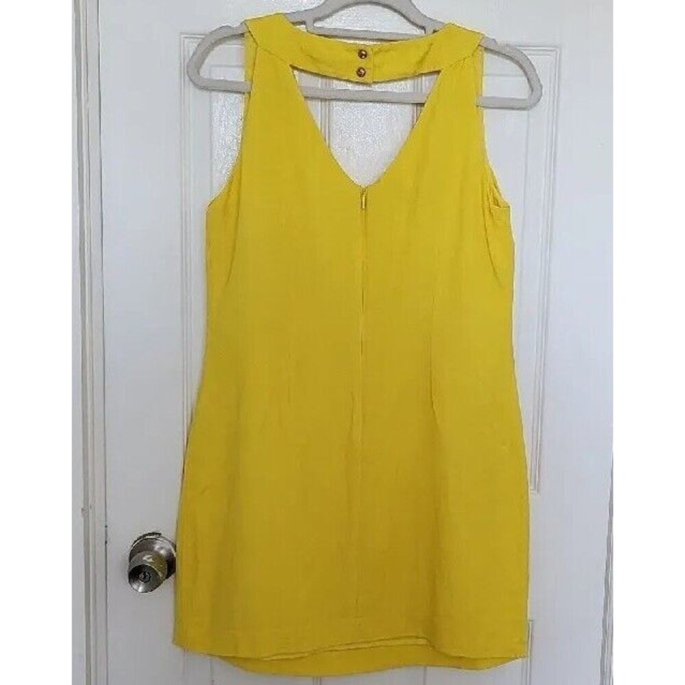 Banana Republic Yellow Linen Summer Dress Size 8 NWOT - Picture 2 of 3